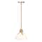 Hello Honey® Delano Gold & White Industrial Metal & Etched Glass Ceiling Light